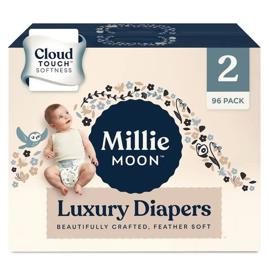 Millie Moon Luxury Diapers, Size 2, 96 Count