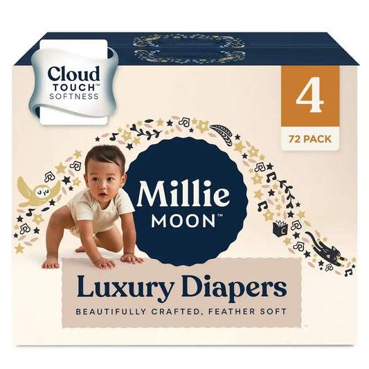 Millie Moon Luxury Diapers, Size 4, 72 Count