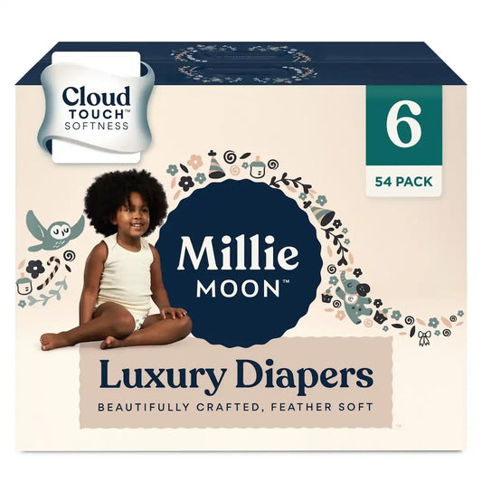 Millie Moon Luxury Diapers, Size 6, 54 Count